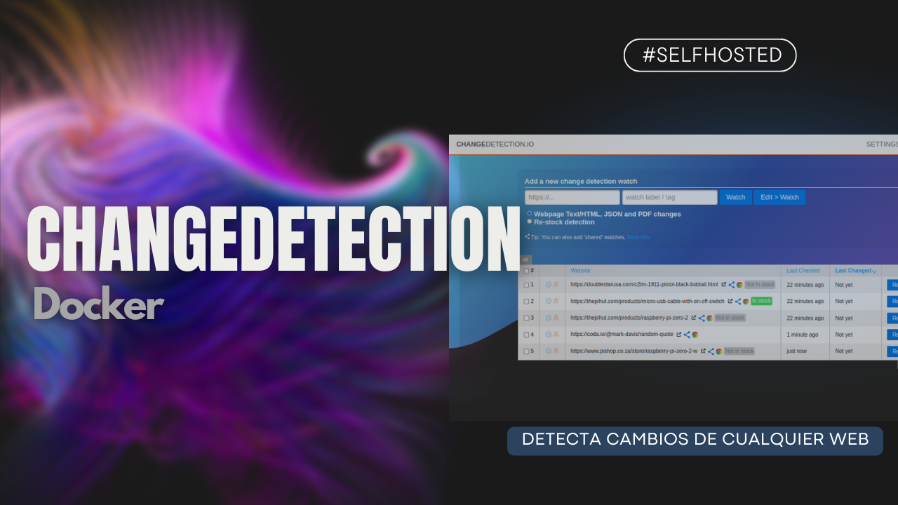 Cómo instalar y configurar Changedetection